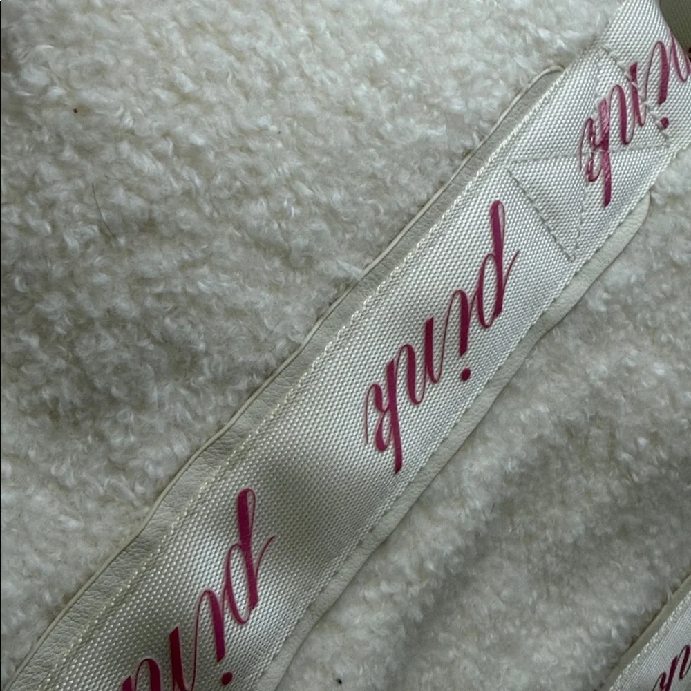 NWT PINK Victoria's Secret Cream Sherpa Tote Bag